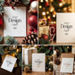 20 Christmas Card Mockup Bundle , White Blank Card Mockup PSD, Invite Card Mockup, Festive Greeting Card Mockup, PSD Smart Object