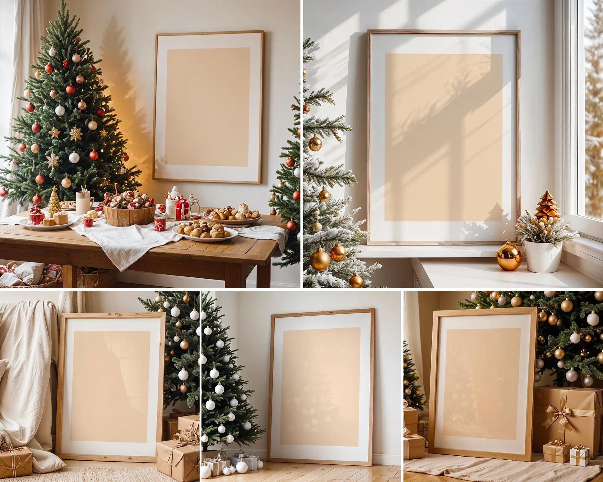 40 Christmas Frame Mockup Bundle PSD, Christmas Holiday Frame Mockup, Christmas Mockup Poster Presentation, Christmas Interior Frame Mockup