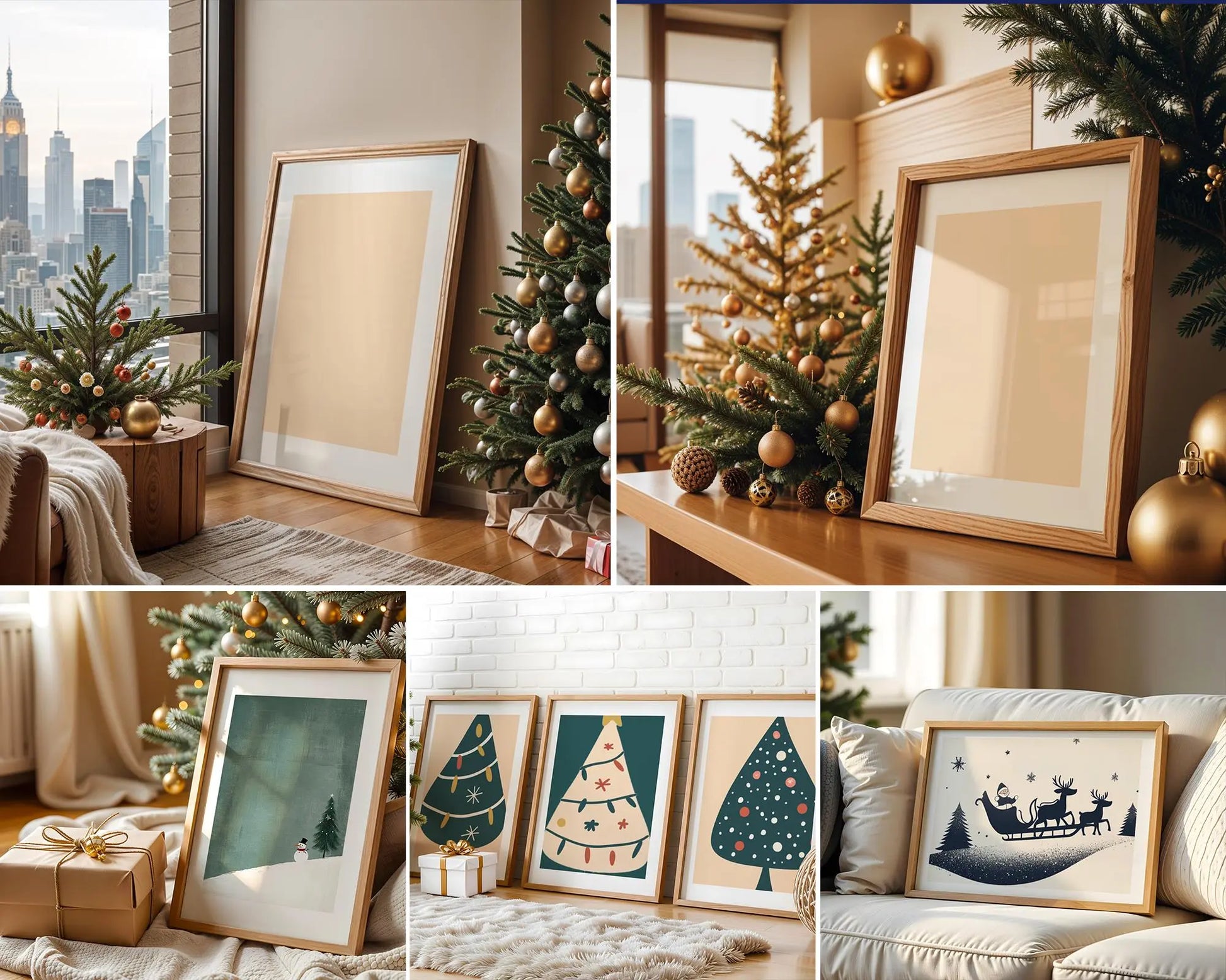40 Christmas Frame Mockup Bundle PSD, Christmas Holiday Frame Mockup, Christmas Mockup Poster Presentation, Christmas Interior Frame Mockup