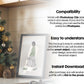 Christmas Frame Mockup PSD, Christmas Holiday Frame Mockup, Christmas Mockup Poster Presentation, Christmas Interior Frame Mockup