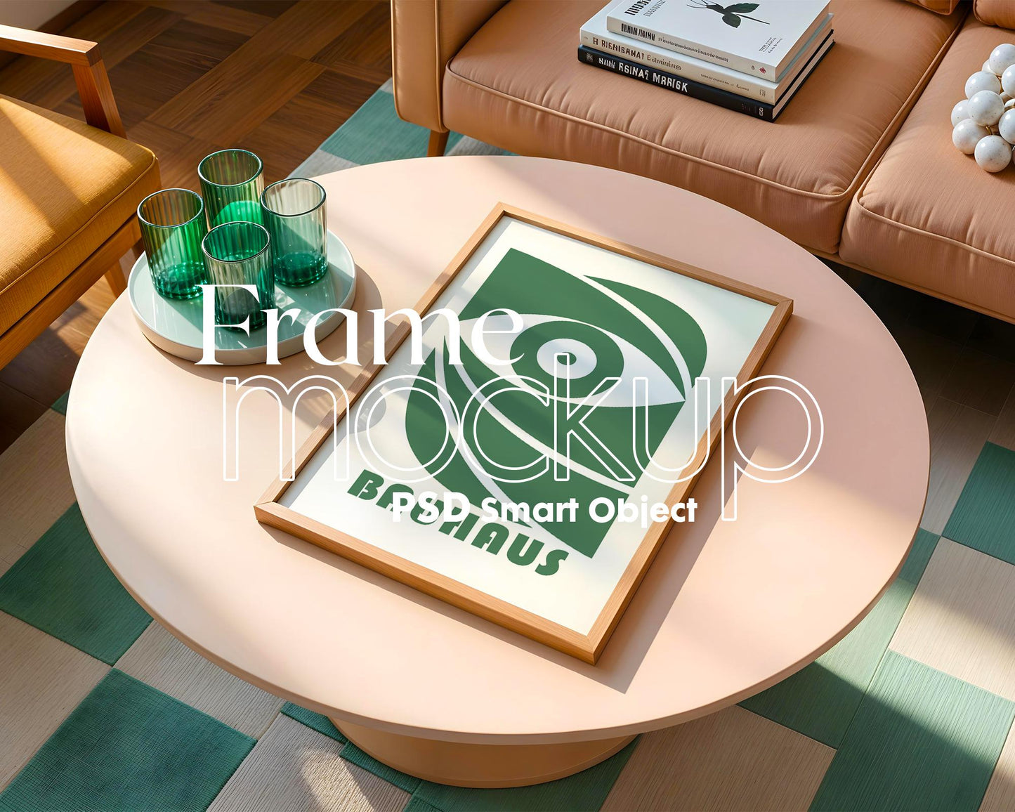 Blank Wooden Poster Frame Mockup, Minimalist Frame Mockup for Digital Download, Posters and Artwork Smart Object Instant Download