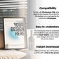 Blank Wooden Poster Frame Mockup, Minimalist Frame Mockup for Digital Download, Posters and Artwork Smart Object Instant Download
