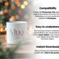 Christmas Mug Mockup PSD, Winter White Ceramic Cup Mockup Coffee Mug Mockups, White Coffee Mug 11oz Holidays Mockup