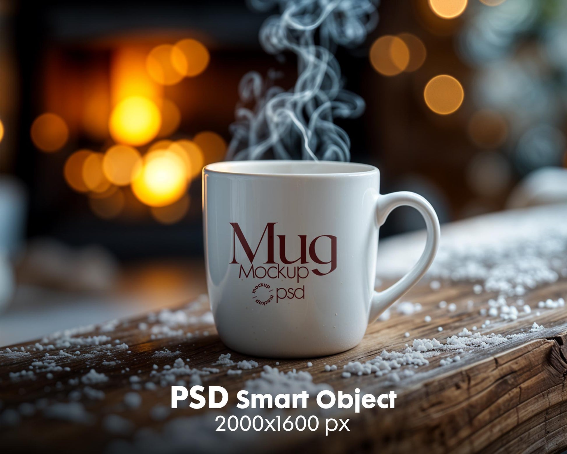 Christmas Mug Mockup PSD, Winter White Ceramic Cup Mockup Coffee Mug Mockups, White Coffee Mug 11oz Holidays Mockup