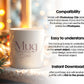 Christmas Mug Mockup PSD, Winter White Ceramic Cup Mockup Coffee Mug Mockups, White Coffee Mug 11oz Holidays Mug Mockup