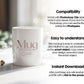 Christmas Mug Mockup PSD, Winter White Ceramic Cup Mockup Coffee Mug Mockups, White Coffee Mug 11oz Holidays Mug Mockup