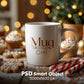 Christmas Mug Mockup PSD, Winter White Ceramic Cup Mockup Coffee Mug Mockups, White Coffee Mug 11oz Holidays Mug Mockup