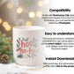 Christmas Mug Mockup PSD, Winter White Ceramic Cup Mockup Coffee Mug Mockups, White Coffee Mug 11oz Holidays Mockup