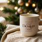 Christmas Mug Mockup PSD, Winter White Ceramic Cup Mockup Coffee Mug Mockups, White Coffee Mug 11oz Holidays Mockup