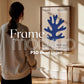 Soft Aesthetic Interior Frame Mockup, Thin Wood Frame, PSD Mockup, Frame Mockup Midcentury Minimal Home Interior