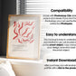 Blank Wooden Poster Frame Mockup, Minimalist Frame Mockup for Digital Download, Posters and Artwork Smart Object Instant Download