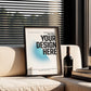 Blank Wooden Poster Frame Mockup, Minimalist Frame Mockup for Digital Download, Posters and Artwork Smart Object Instant Download