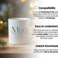Christmas Mug Mockup PSD, Winter White Ceramic Cup Mockup Coffee Mug Mockups, White Coffee Mug 11oz Holidays Mockup