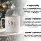 Christmas Mug Mockup PSD, Winter White Ceramic Cup Mockup Coffee Mug Mockups, White Coffee Mug 11oz Holidays Mockup