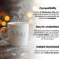 Christmas Mug Mockup PSD, Winter White Ceramic Cup Mockup Coffee Mug Mockups, White Coffee Mug 11oz Holidays Mockup