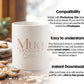 Christmas Mug Mockup PSD, Winter White Ceramic Cup Mockup Coffee Mug Mockups, White Coffee Mug 11oz Holidays Mug Mockup