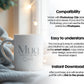 Christmas Mug Mockup PSD, Winter White Ceramic Cup Mockup Coffee Mug Mockups, White Coffee Mug 11oz Holidays Mug Mockup
