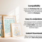 Set of 3 Frame Mockup, Three Multiple Gallery Set 3 Bundle, 3 Vertical Frame Art Display Mockup, Digital Print Mockup - PSD