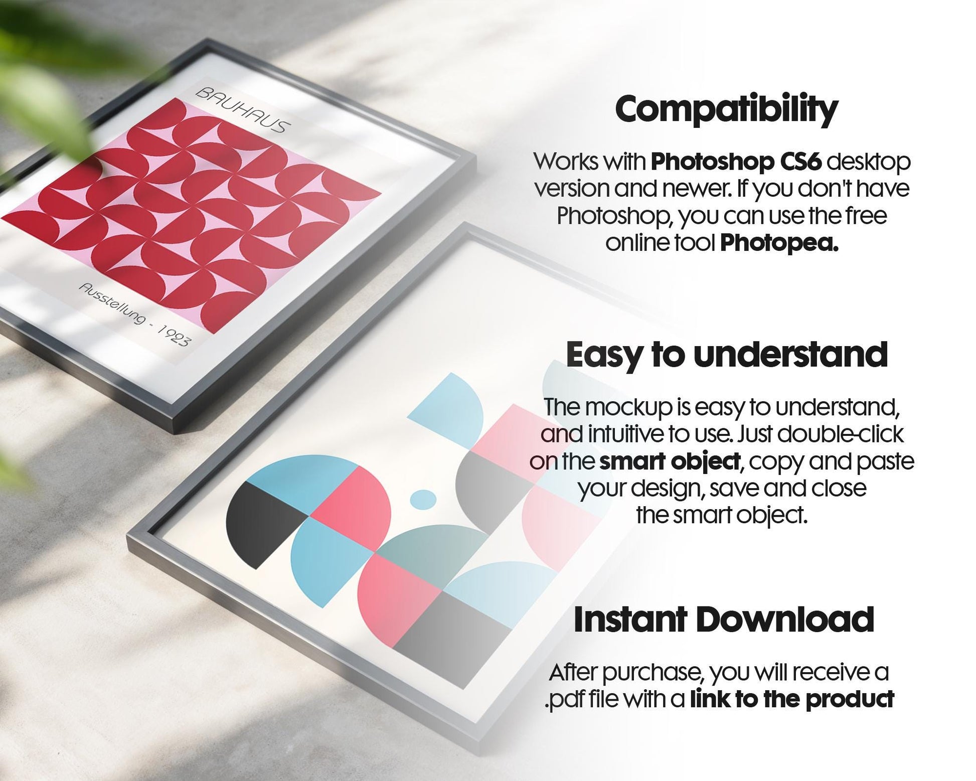 2 Frames Mockup PSD, Mockup Frames, Double Frames Mockup, Set of 2 Mock Up, Wall Art Display, Poster Mockup, Interior Wall Poster Mockup PSD