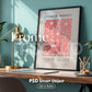 Blank Wooden Poster Frame Mockup, Minimalist Frame Mockup for Digital Download, Posters and Artwork Smart Object Instant Download