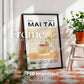 Kitchen Frame Mockup | DIN A Artwork Mockup Frames | Aesthetic Kitchen Vertical Wood Frame Mockup | Poster Mockup Templete PSD