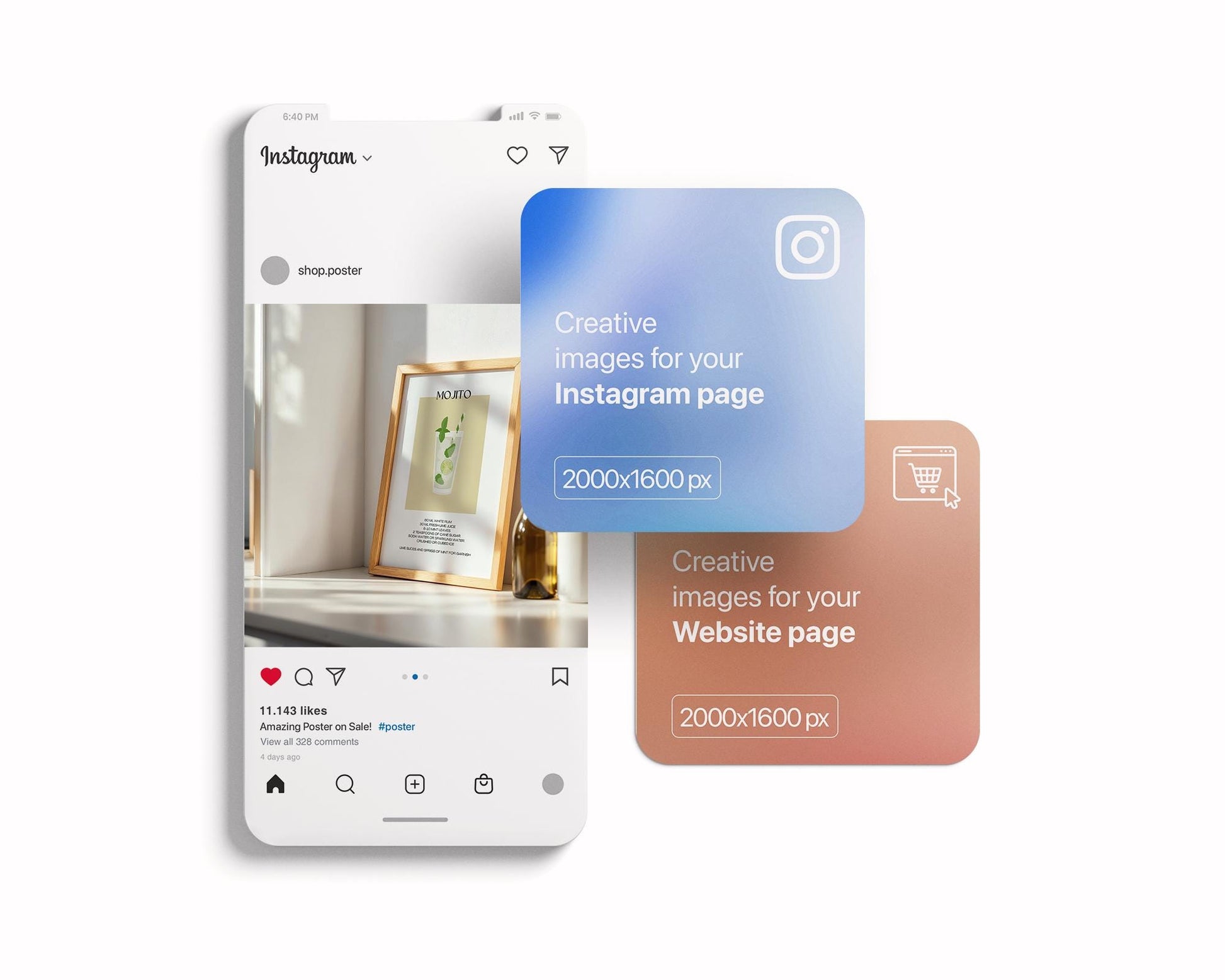 Kitchen Frame Mockup | DIN A Artwork Mockup Frames | Aesthetic Kitchen Vertical Wood Frame Mockup | Poster Mockup Templete PSD