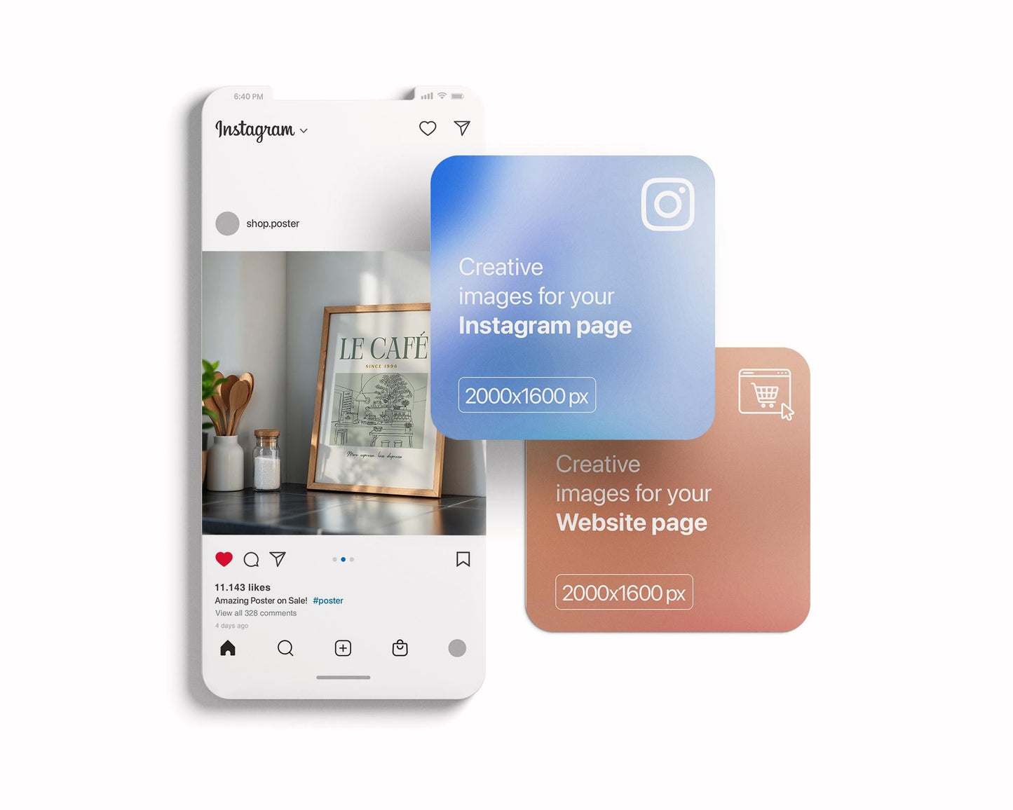 Kitchen Frame Mockup | DIN A Artwork Mockup Frames | Aesthetic Kitchen Vertical Wood Frame Mockup | Poster Mockup Templete PSD