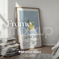 Blank Wooden Poster Frame Mockup - Minimalist Artwork Frame Digital Download with Smart Object for Instant Use