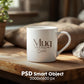 White 11oz Mug Mockup PSD, White Ceramic Cup Mockup, Coffee Mug Mockup, White Coffee Mug 11oz Mug Mockup, PSD Smart Layer Mockup
