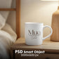 White 11oz Mug Mockup PSD, White Ceramic Cup Mockup, Coffee Mug Mockup, White Coffee Mug 11oz Mug Mockup, PSD Smart Layer Mockup