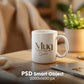 White 11oz Mug Mockup PSD, White Ceramic Cup Mockup, Coffee Mug Mockup, White Coffee Mug 11oz Mug Mockup, PSD Smart Layer Mockup