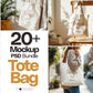 20+ Tote Bag Mockup Bundle PSD, Shopping Bag Mockup Aesthetic Mega Bundle, Printful Shopping Bag Mock Up Smart Object, Printify & Printful