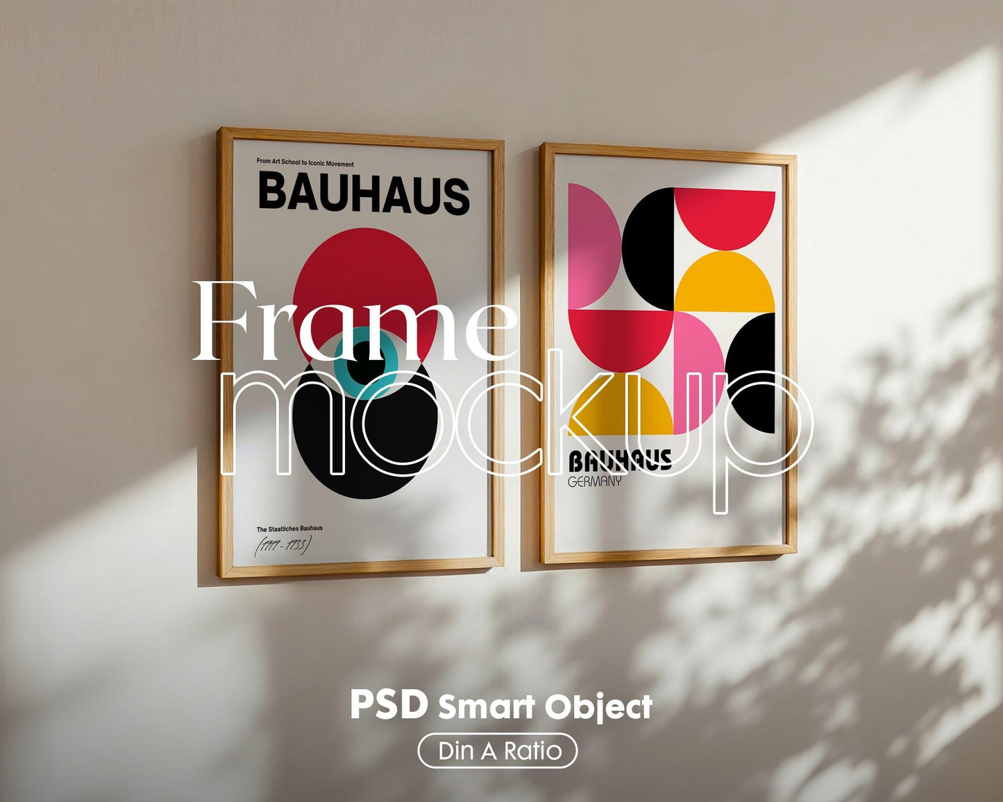 2 Frames Mockup PSD, Mockup Frames, Double Frames Mockup, Set of 2 Mock Up, Wall Art Display, Poster Mockup, Interior Wall Poster Mockup PSD