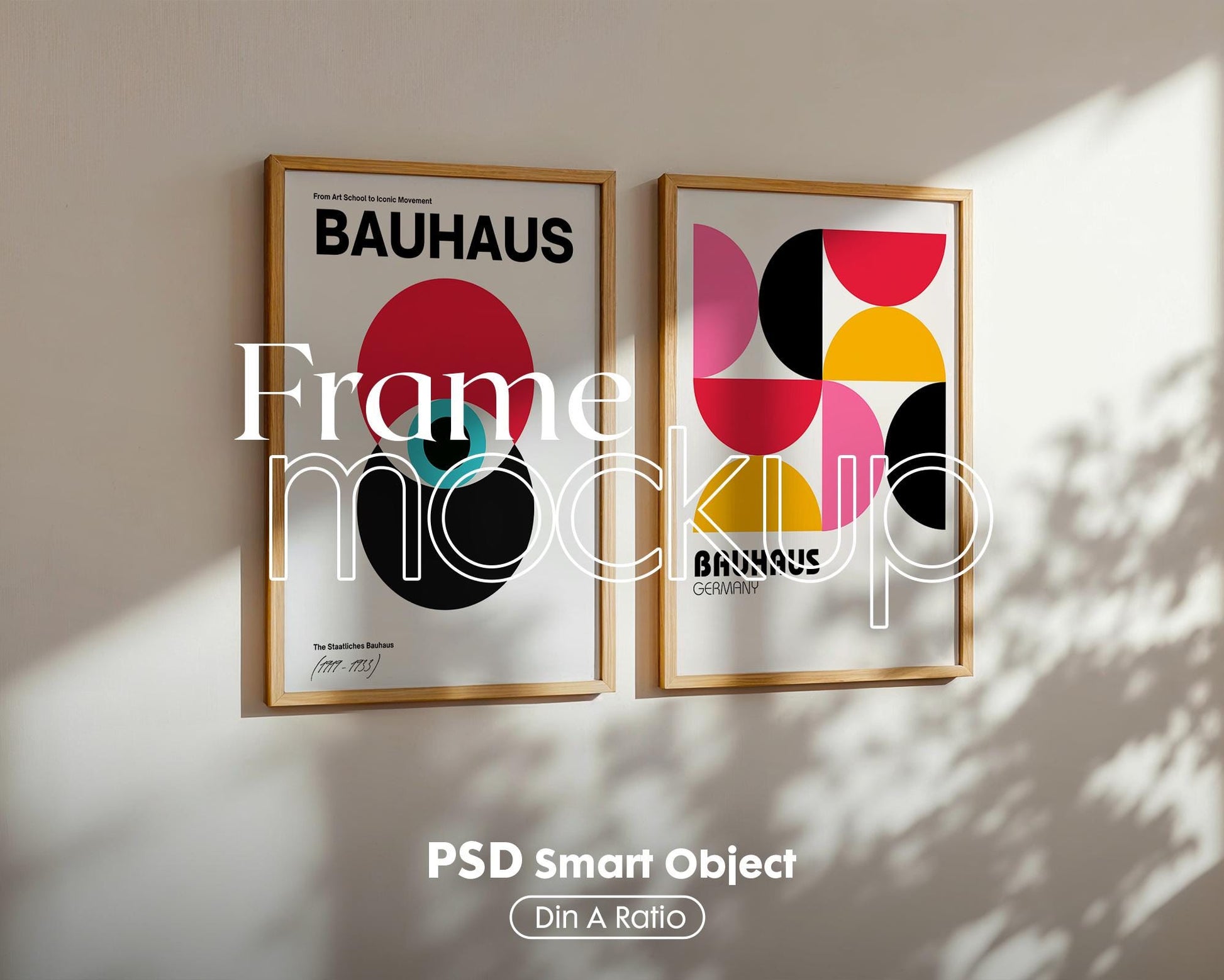 2 Frames Mockup PSD, Mockup Frames, Double Frames Mockup, Set of 2 Mock Up, Wall Art Display, Poster Mockup, Interior Wall Poster Mockup PSD