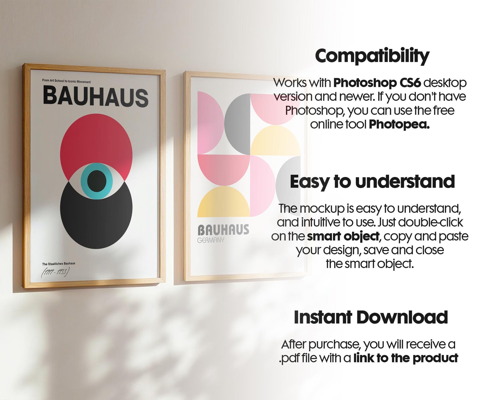 2 Frames Mockup PSD, Mockup Frames, Double Frames Mockup, Set of 2 Mock Up, Wall Art Display, Poster Mockup, Interior Wall Poster Mockup PSD