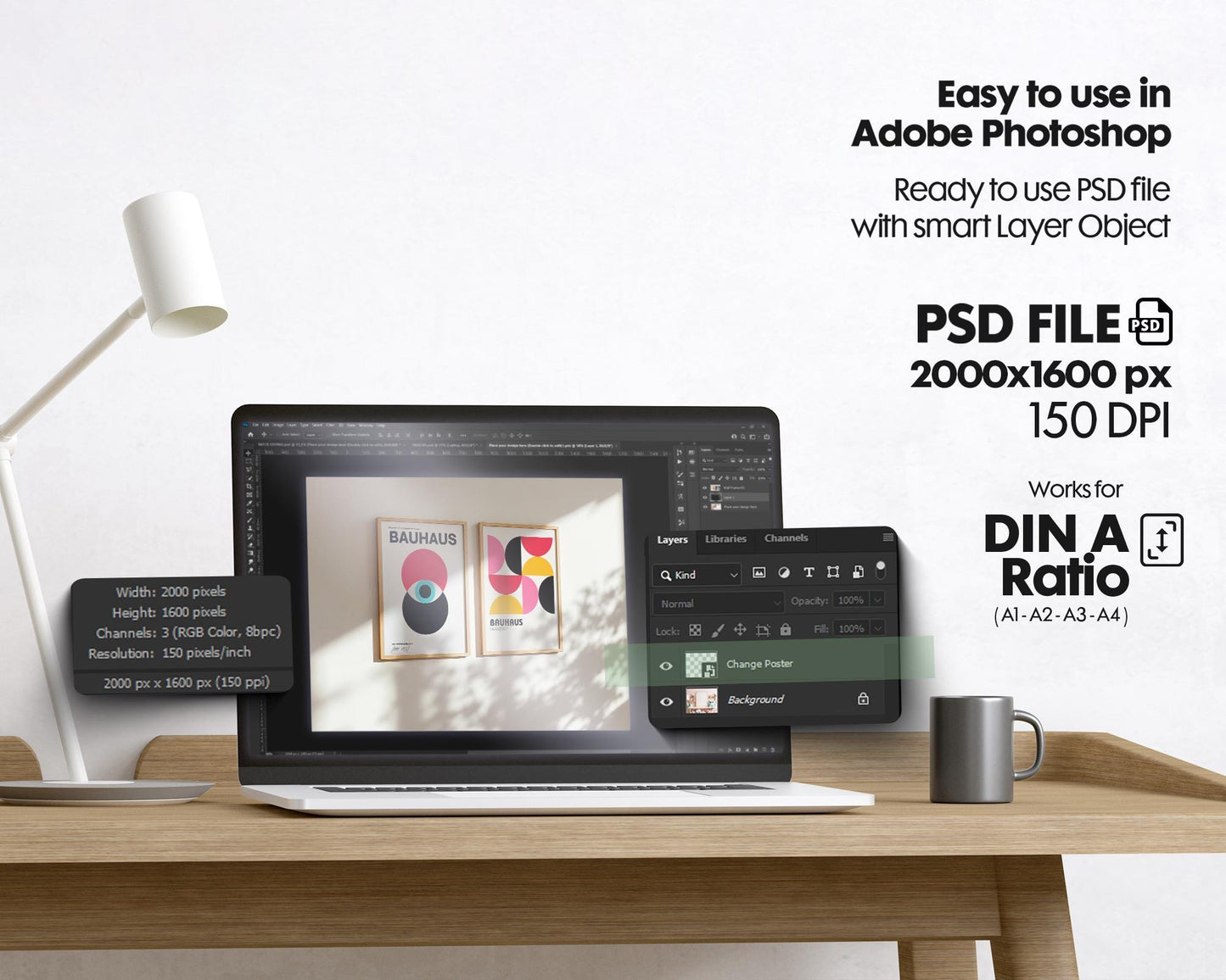 2 Frames Mockup PSD, Mockup Frames, Double Frames Mockup, Set of 2 Mock Up, Wall Art Display, Poster Mockup, Interior Wall Poster Mockup PSD