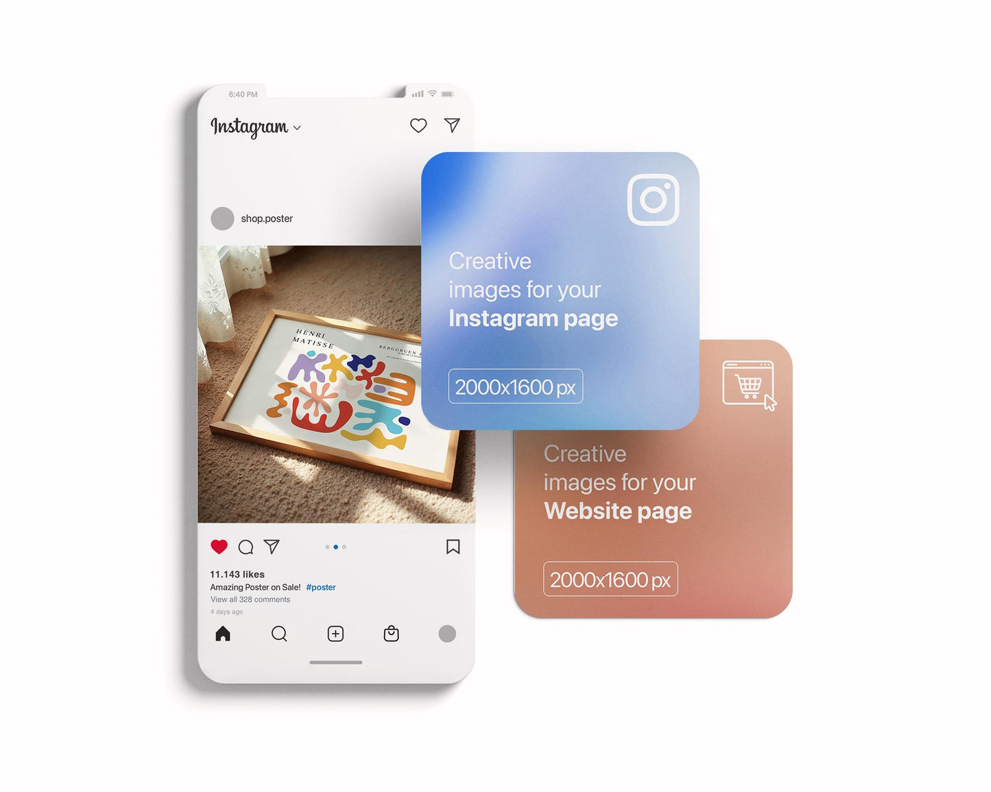 Horizontal Frame Mockup PSD, Scandinavian Wooden Frame Mockup, Poster Mockup PSD , Frame Mockup for Print, Frame Mockup Smart Object