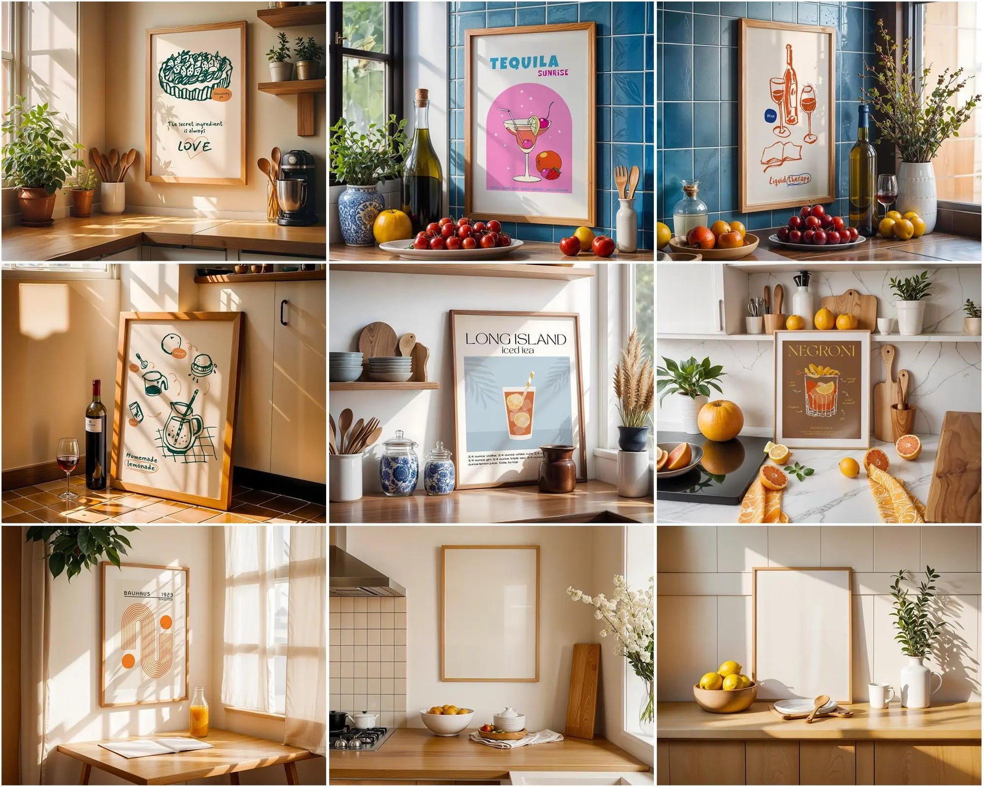 35 Kitchen Frames Mockup PSD Bundle Set, Kitchen Frame Mockup Bundle, 35 PSD Kitchen Mockup Frame, PSD Frames Bundle