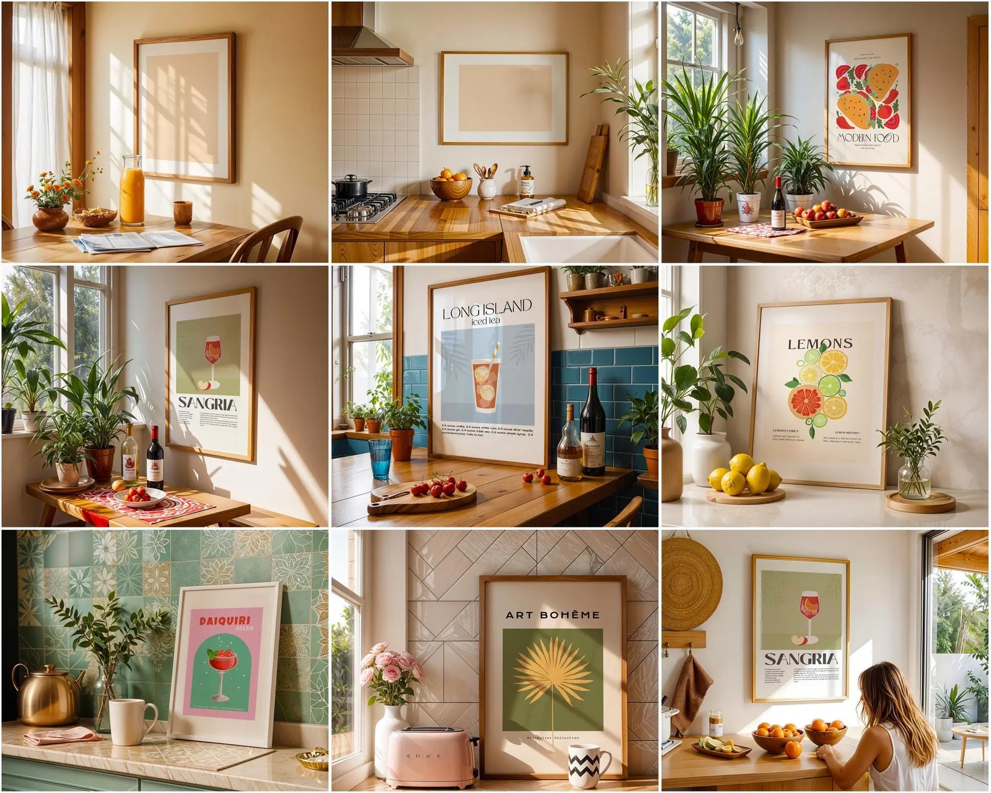 35 Kitchen Frames Mockup PSD Bundle Set, Kitchen Frame Mockup Bundle, 35 PSD Kitchen Mockup Frame, PSD Frames Bundle