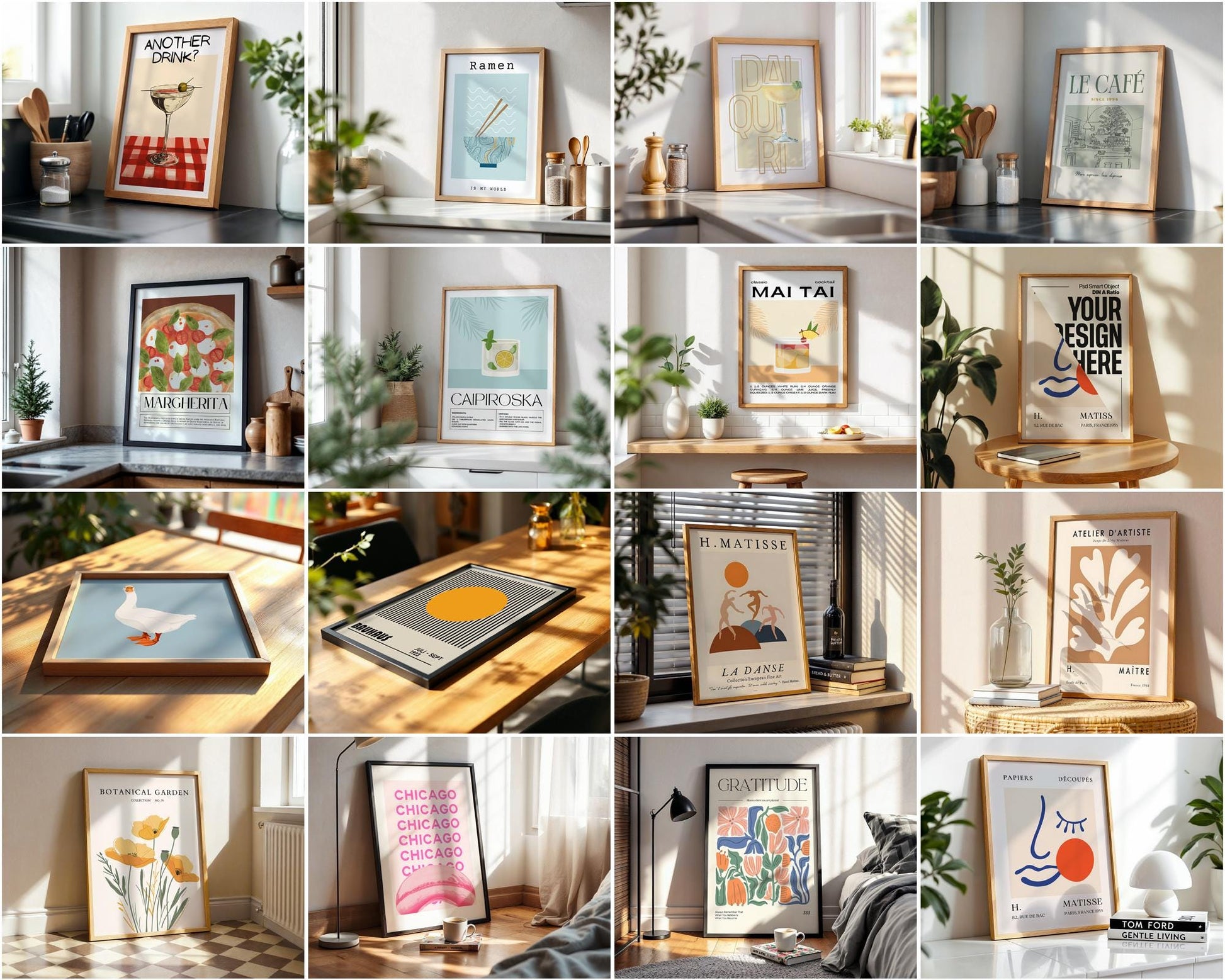 100+ Frame Mockup Bundle PSD Mega Set, Wall Art Frames Mockups for Digital and Print Design