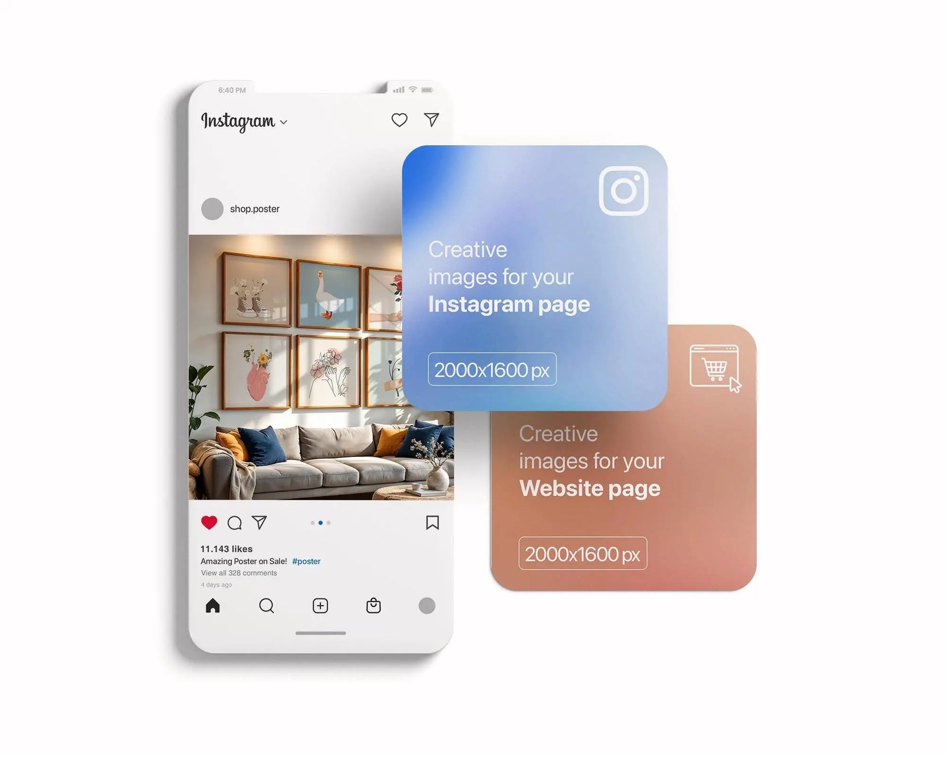 Set of 6 Gallery Square Frame Mockup, Square Frame Mockup PSD, Square Mockup Frame PSD, Interior Square Art Frame, Interior Poster Frame