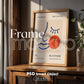 Blank Wooden Poster Frame Mockup, Minimalist Frame Mockup for Digital Download, Posters and Artwork Smart Object Instant Download