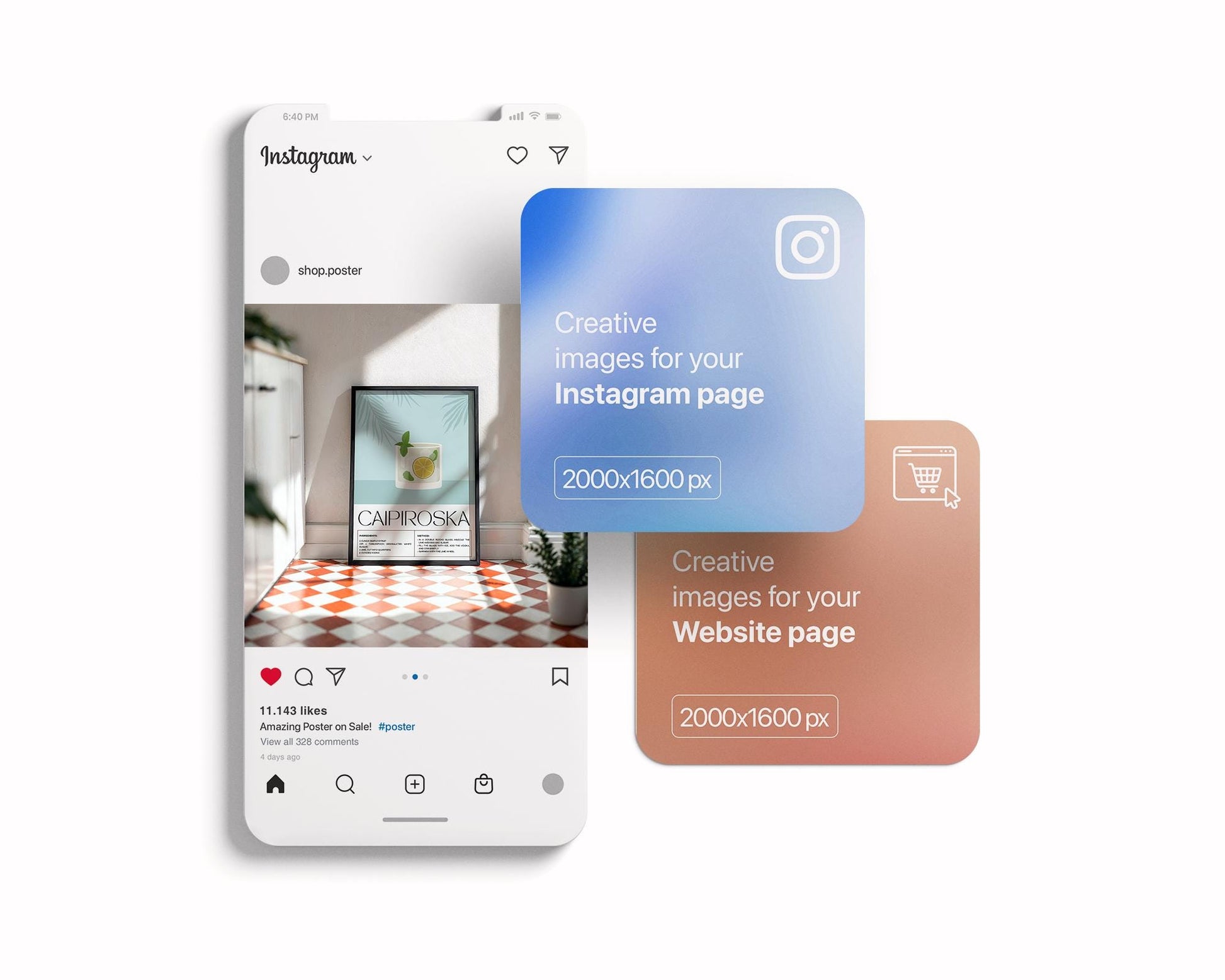 Kitchen Frame Mockup | DIN A Artwork Mockup Frames | Aesthetic Kitchen Vertical Wood Frame Mockup | Poster Mockup Templete PSD