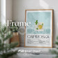 Kitchen Frame Mockup | DIN A Artwork Mockup Frames | Aesthetic Kitchen Vertical Wood Frame Mockup | Poster Mockup Templete PSD