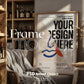 Blank Wooden Poster Frame Mockup, Minimalist Frame Mockup for Digital Download, Posters and Artwork Smart Object Instant Download