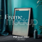 Blank Wooden Poster Frame Mockup, Minimalist Frame Mockup for Digital Download, Posters and Artwork Smart Object Instant Download