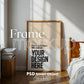 Bedroom Frame Mockup PSD | Bedroom Poster Mockup Scenes | Digital Frame Display for Posters & Prints | Editable Mockup Templates