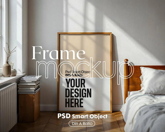 Bedroom Frame Mockup PSD | Bedroom Poster Mockup Scenes | Digital Frame Display for Posters & Prints | Editable Mockup Templates