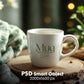 White 11oz Mug Mockup PSD, White Ceramic Cup Mockup, Coffee Mug Mockup, White Coffee Mug 11oz Mug Mockup, PSD Smart Layer Mockup
