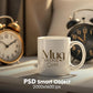 White 11oz Mug Mockup PSD, White Ceramic Cup Mockup, Coffee Mug Mockup, White Coffee Mug 11oz Mug Mockup, PSD Smart Layer Mockup